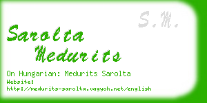 sarolta medurits business card